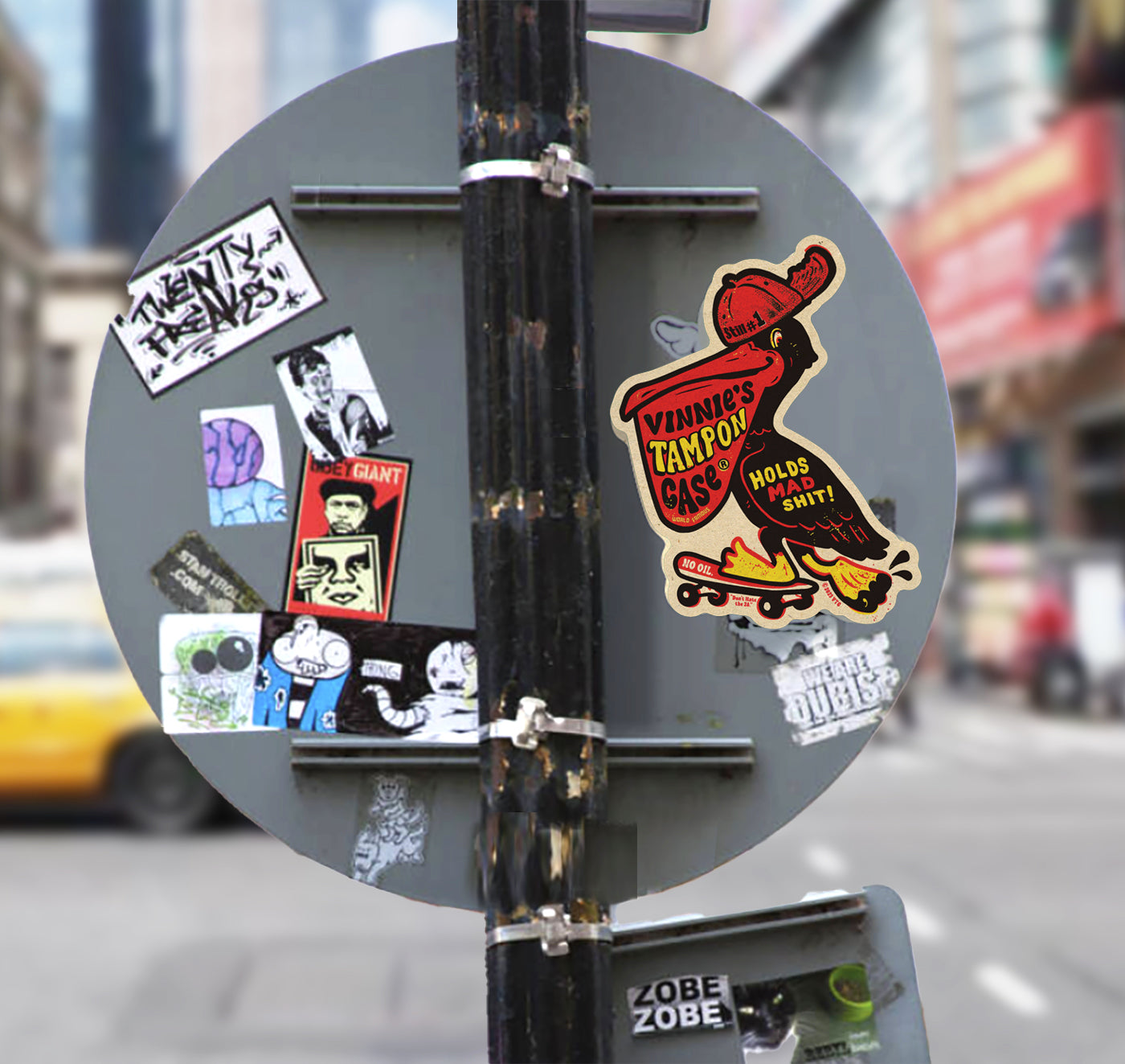The FUNKY PELICAN sticker