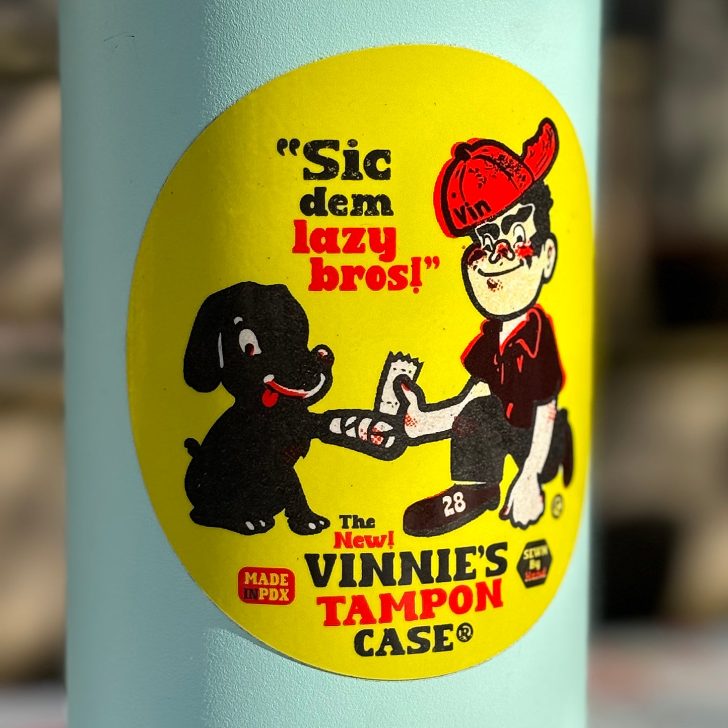 PATCHED-UP PUPPY Sticker