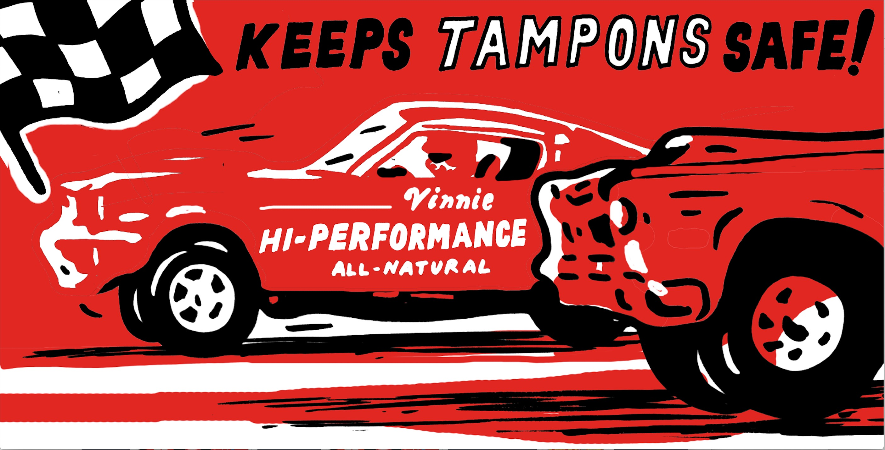 Vintage Vinnie's Tuff Rare Brand Tampon Case Classic Advertising Art :)
